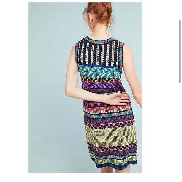 Aldomartins Anthropologie Jackie Knit Sleeveless Dress Scoopneck Multi Large - Picture 2 of 16
